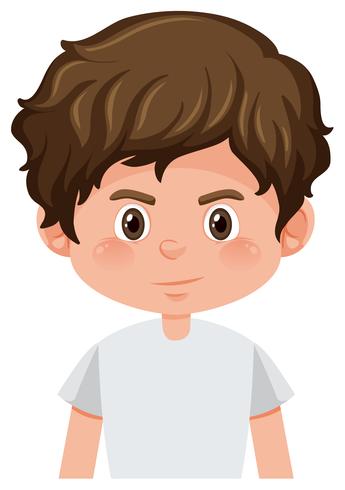 Un personaje de niño sobre fondo blanco vector