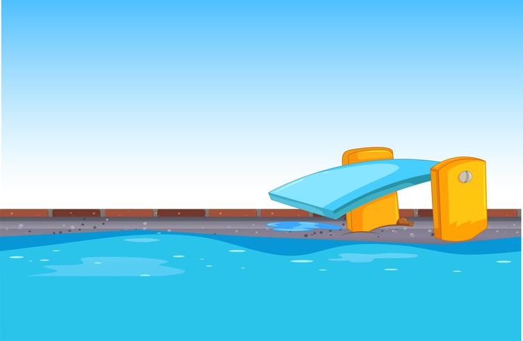 Fondo de piscina azul vector