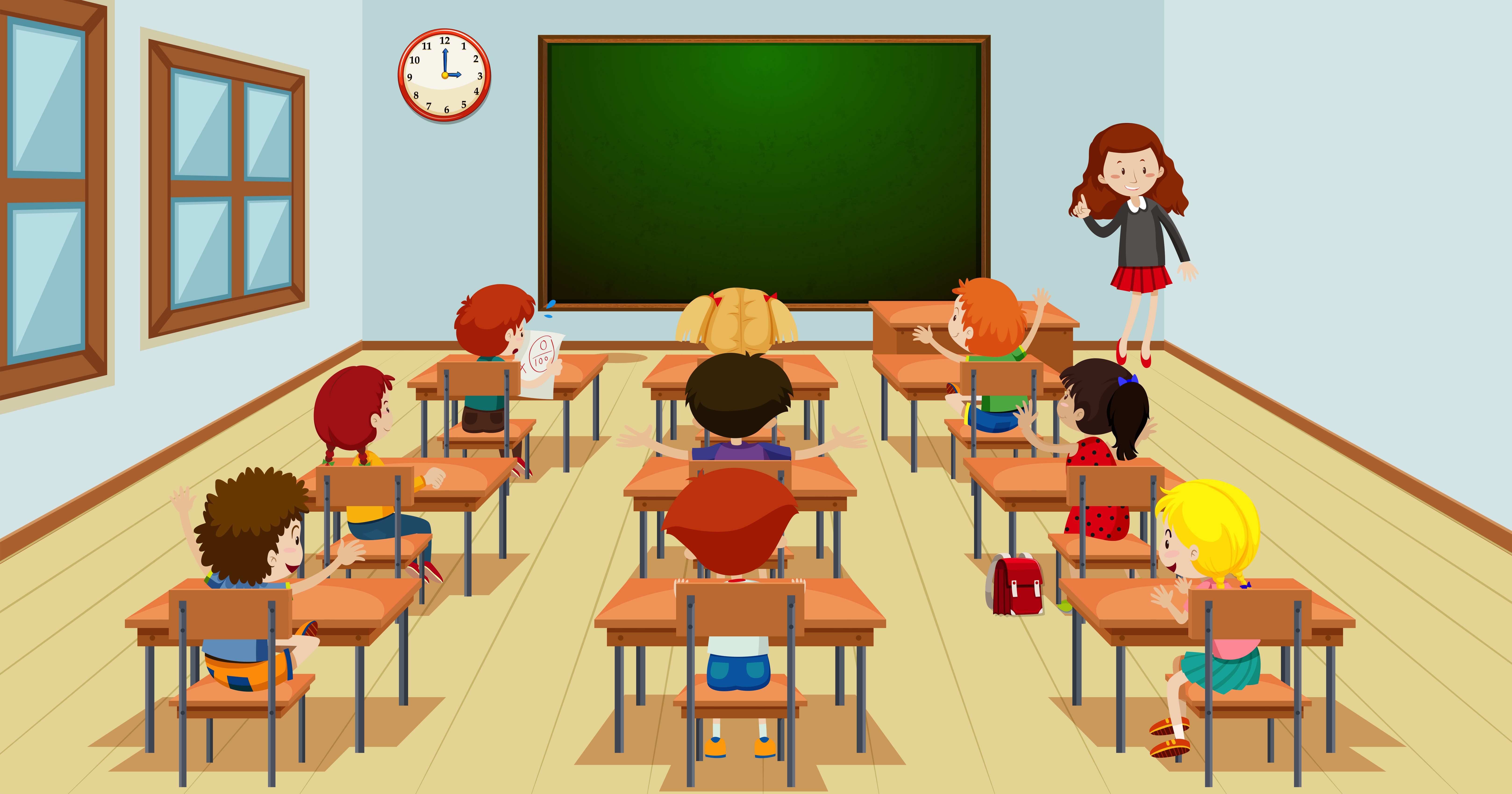 Students In Classroom Vector Art, Icons, and Graphics for Free Download