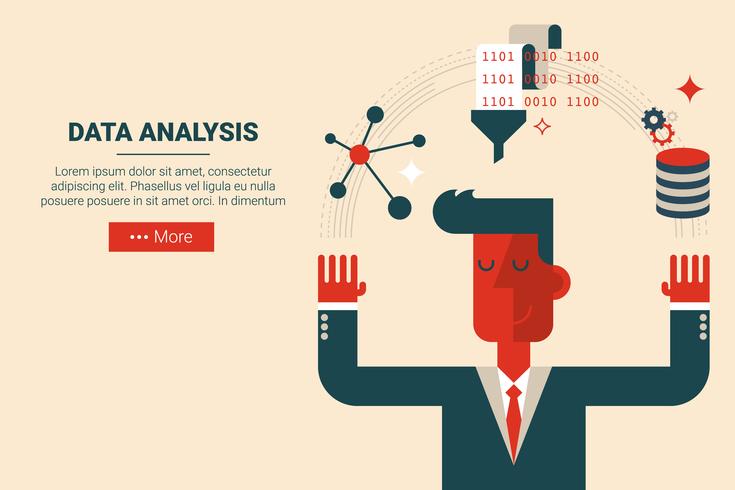 Data analysis research concept vector