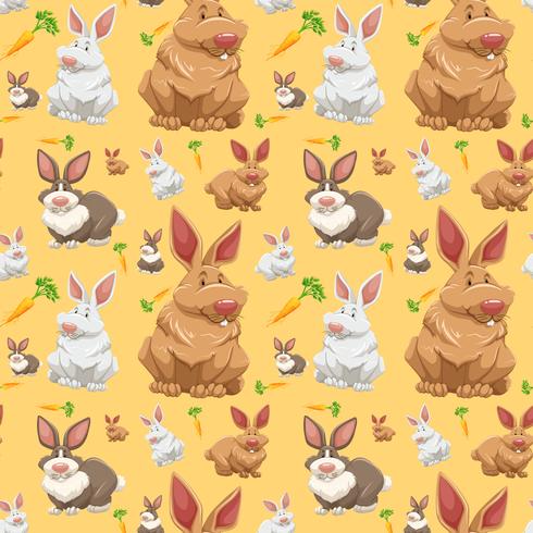 Diffrent rabbit o seamless wallpaper vector