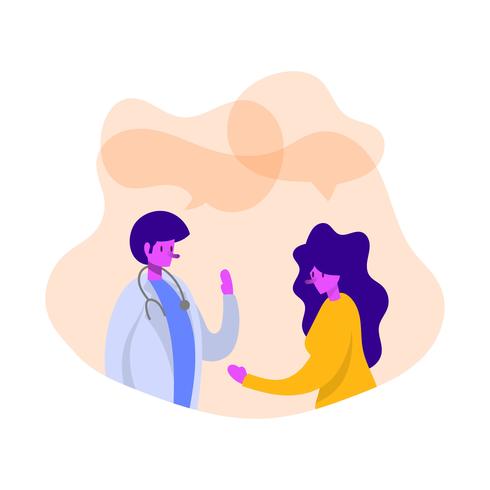 Flat Healthcare Characters Consultation vector