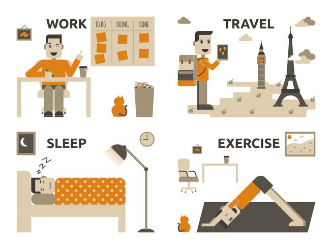 Work life balance vector