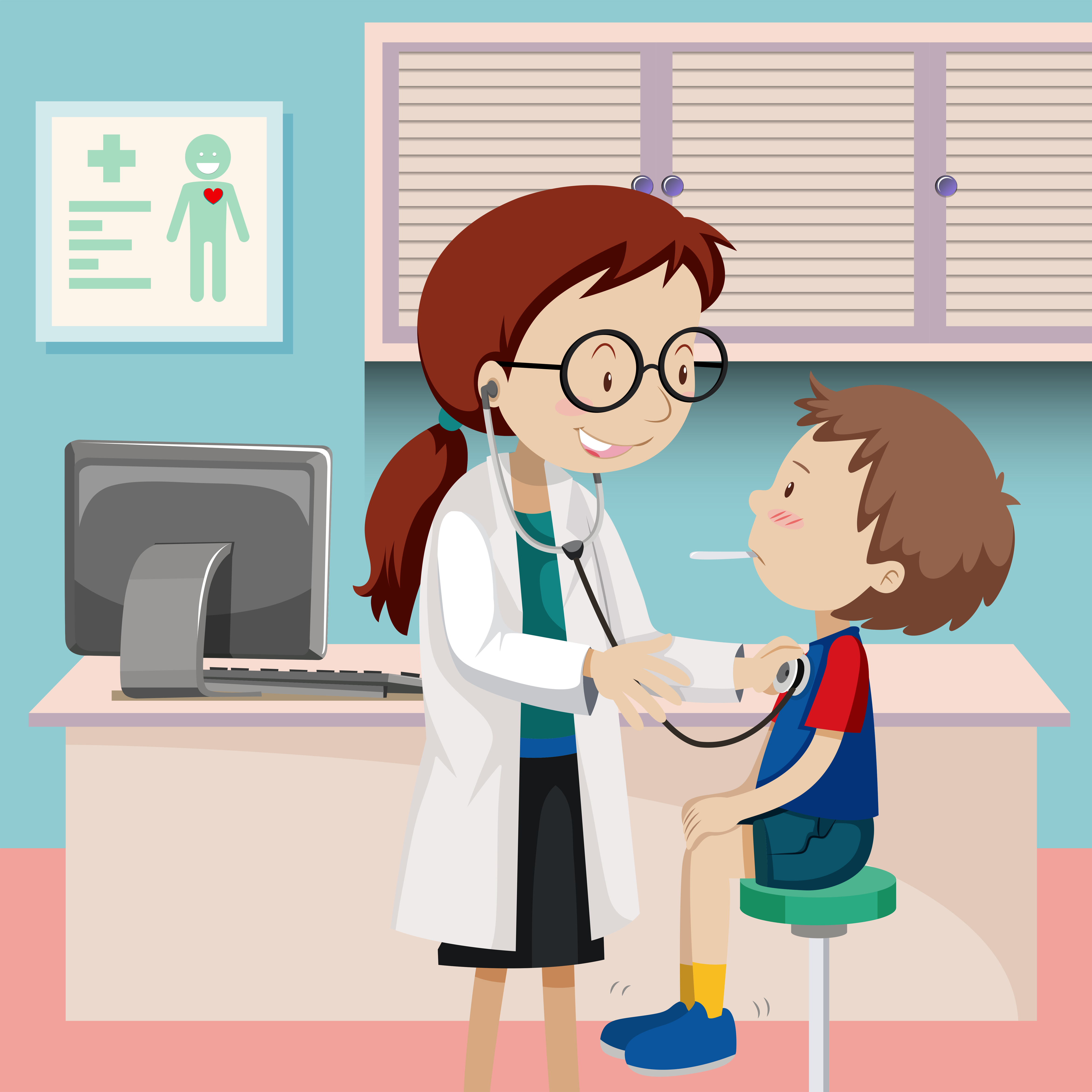 A Boy Checkup At Hospital 541648 Vector Art At Vecteezy A Boy Checkup At Hospital 541648 Vector Art At Vecteezy