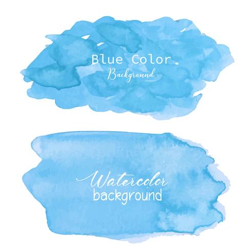 Fondo de acuarela abstracta azul. Elemento acuarela para tarjeta. Ilustracion vectorial vector