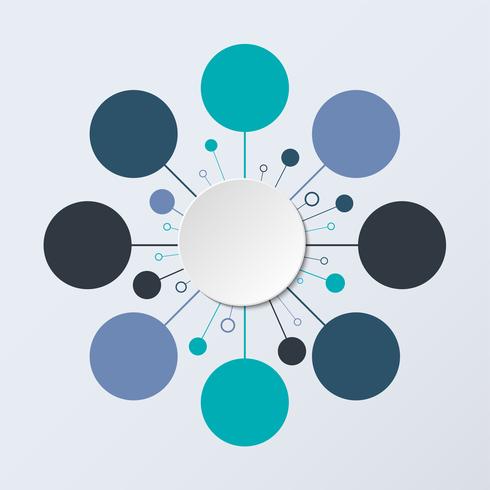 Infographic Concept. Business concept. Business circle template with options for brochure, diagram, workflow, timeline, web design vector