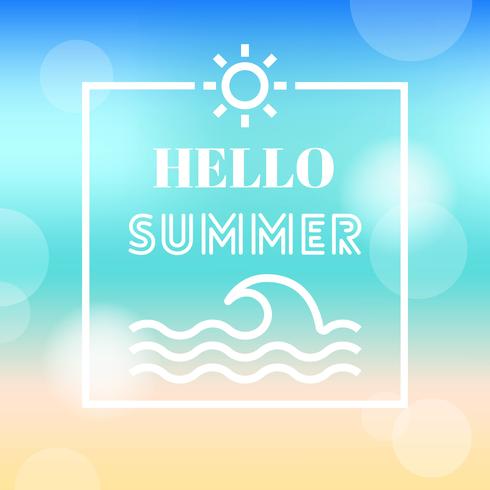 Summer time, Summer beach background vector illustration