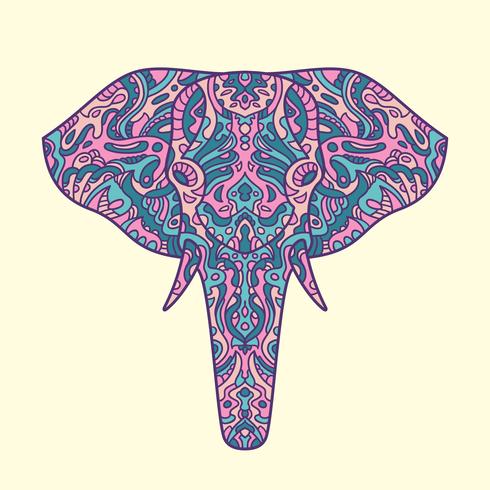 Painted elephant illustration vector