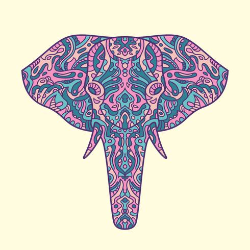 Painted elephant illustration vector