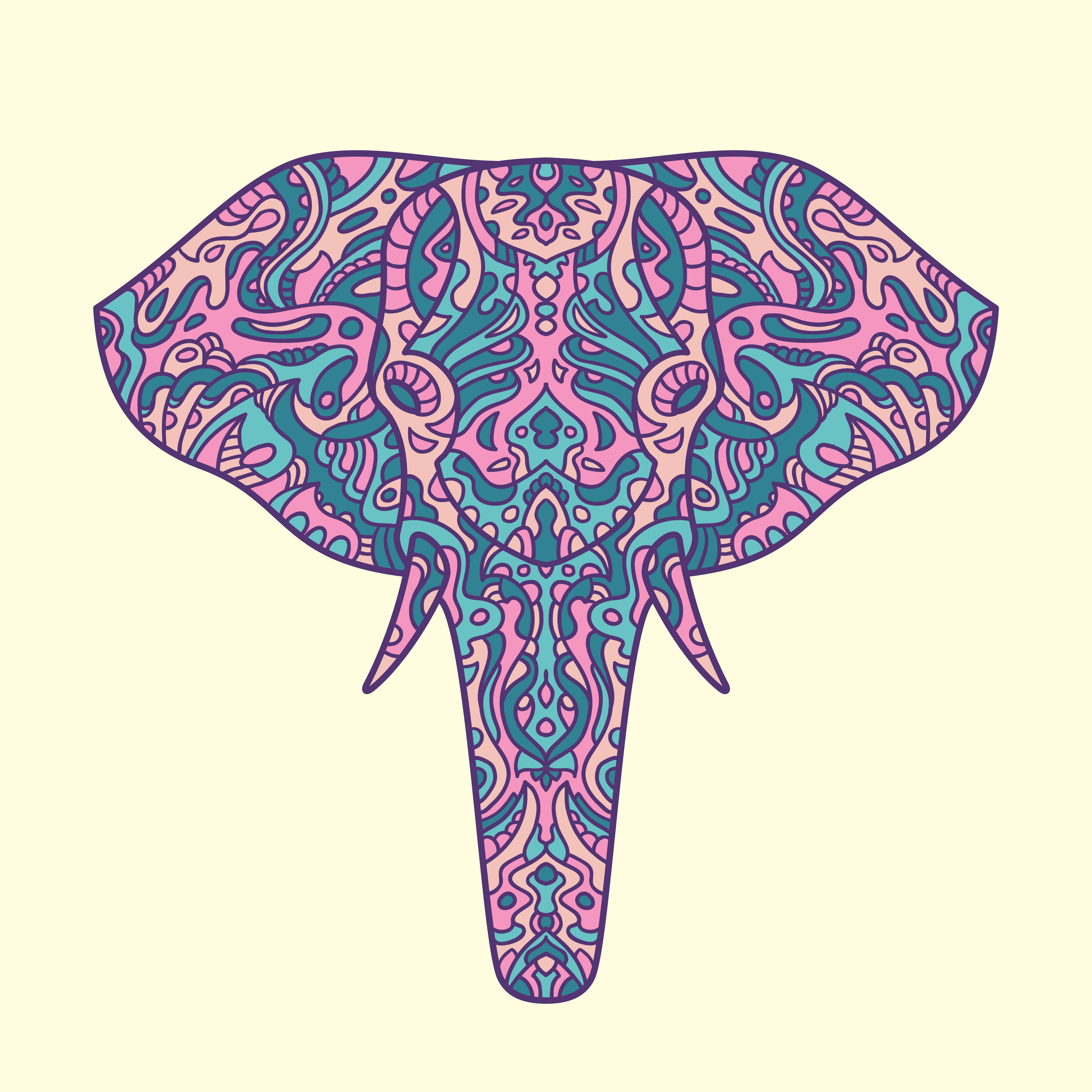 Painted elephant illustration - Download Free Vectors ...
