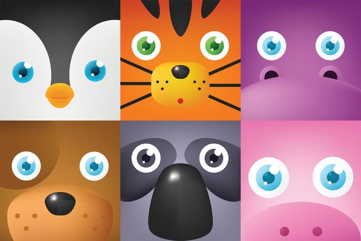 Animal Face Vector Pack