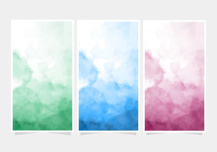 Vector Watercolor Banner Backgrounds