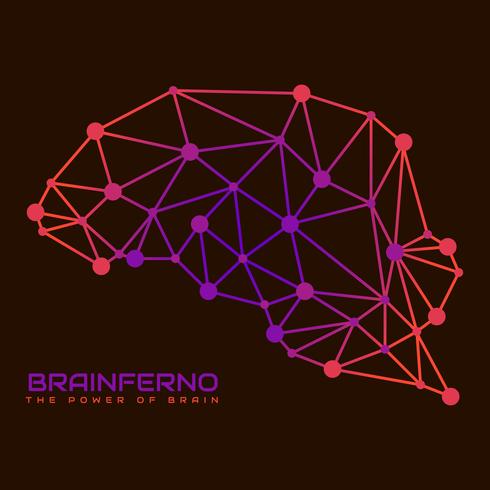 Vector lindo del cerebro humano hemisferios