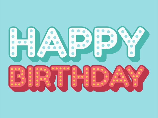 Tipografía de feliz cumpleaños vector