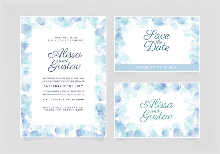 Vector Wedding Invitation Template