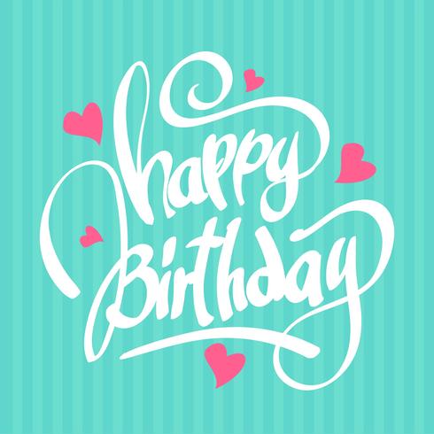 Happy Birthday Typography Vector