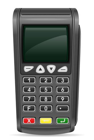 pos terminal stock vector illustration