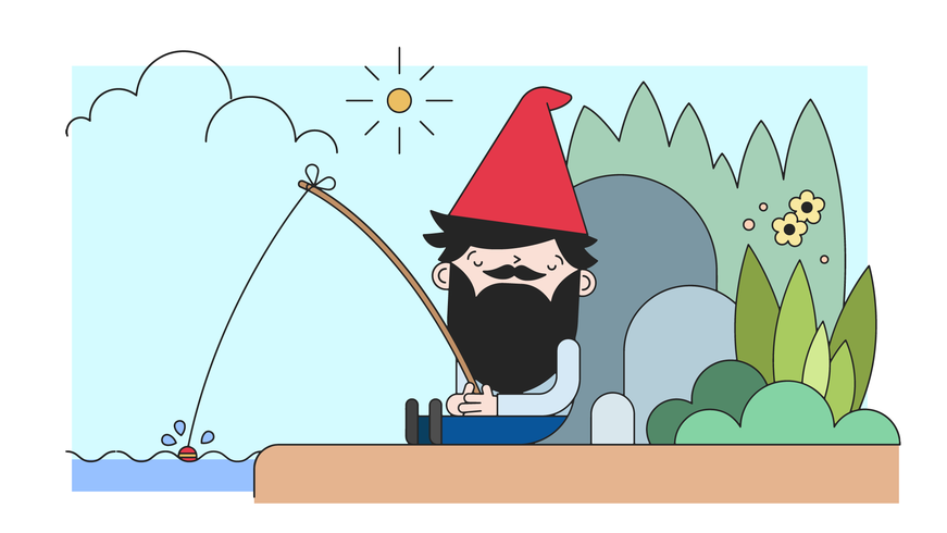 Gnome Napping Vector