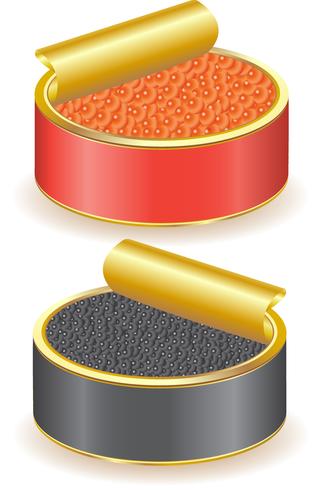 caviar rojo y negro vector