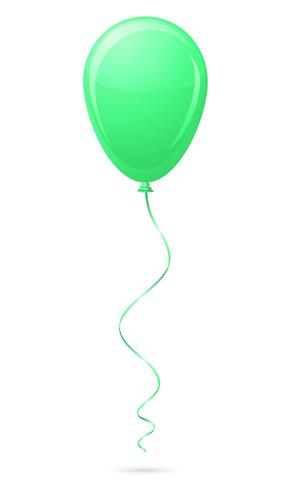 green balloon vector illustration