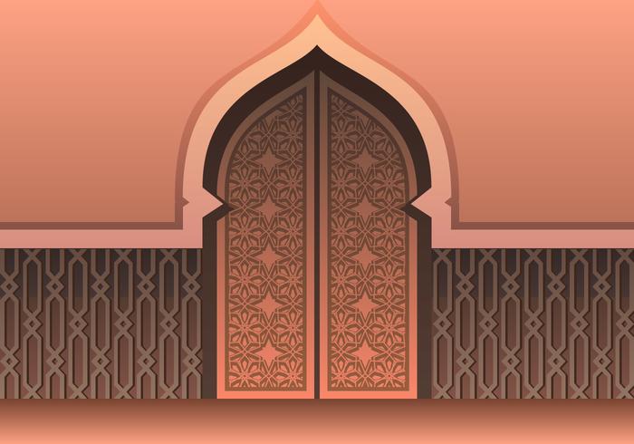 Mosque Door Vector