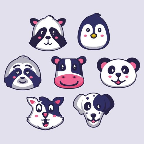 Animal Faces vector