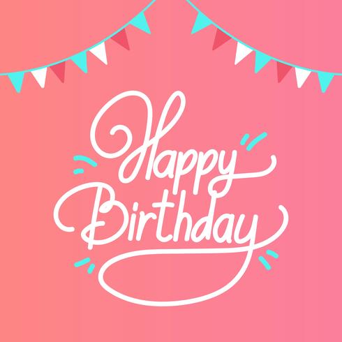 Happy Birthday Typography Vector