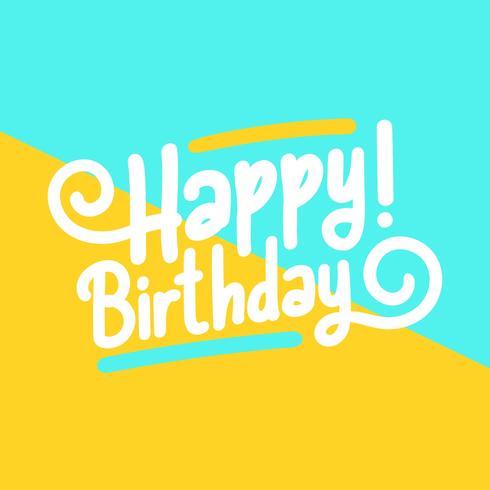 Feliz cumpleaños tipografía vector