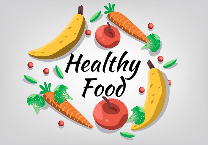 Fruit and Vegetable as Healthy Food vector