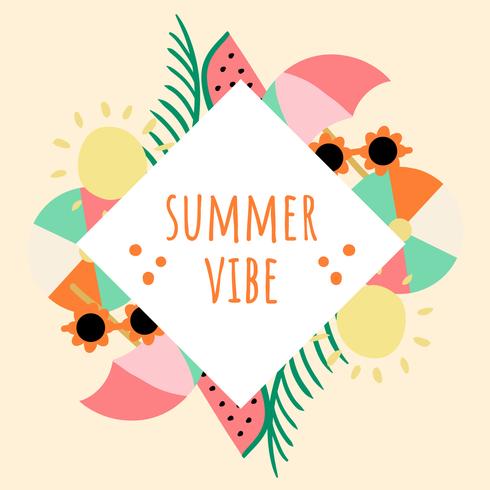 Cool Summer Background Illustration vector