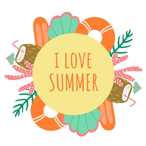 Cute Summer Background  vector