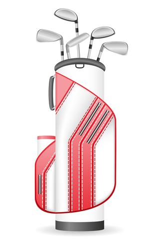 bolsa de palos de golf vector illustration