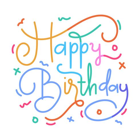 Happy Birthday Lettering vector