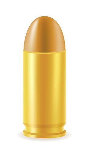 ball cartridge with a bullet vector illustration