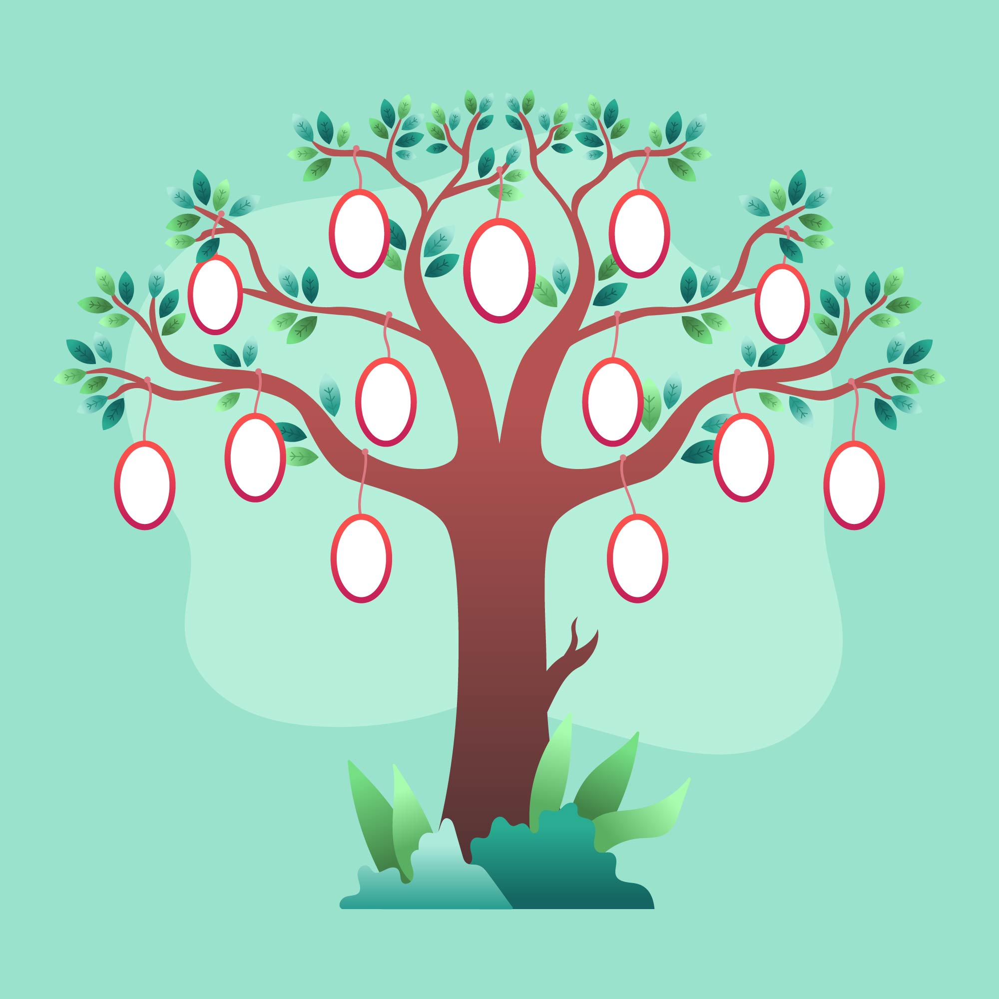 Family Tree Template Vector 542200 - Download Free Vectors ...