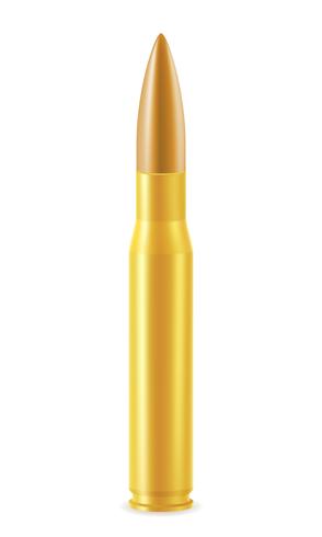 ball cartridge with a bullet vector illustration