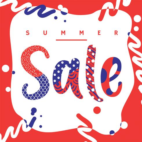 Summer Sale Typography Vector Design