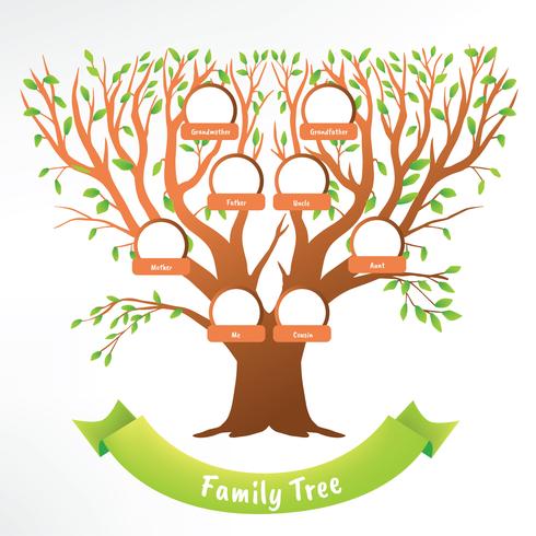 Diseño del vector del árbol genealógico