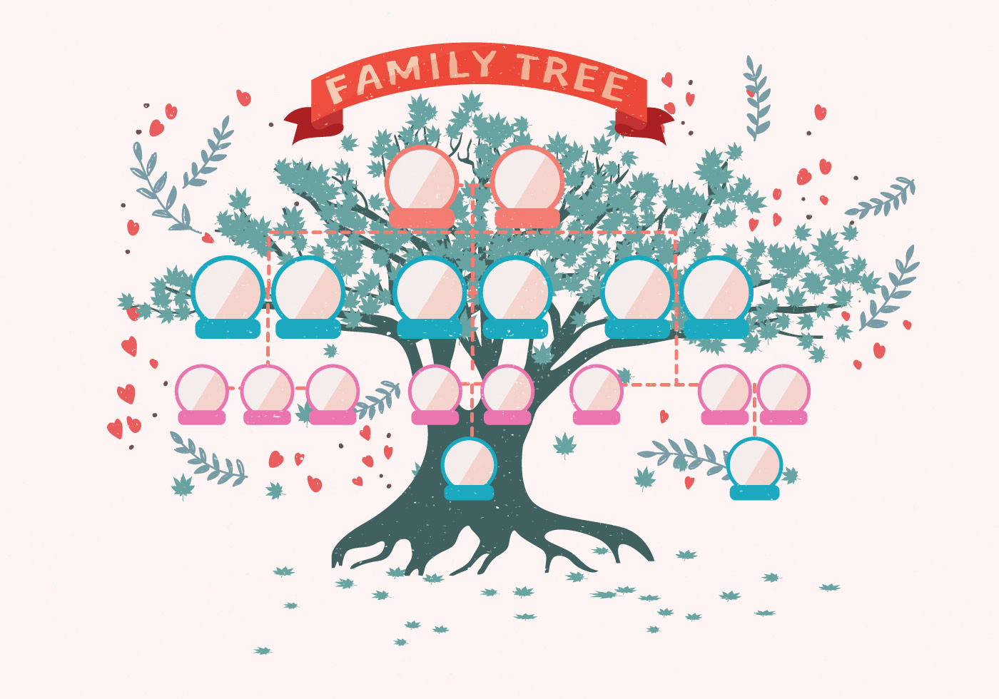  Family  Tree  Template Vector 542295 Vector Art at Vecteezy