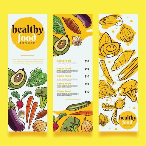 Healthy Food Menu Vector Design