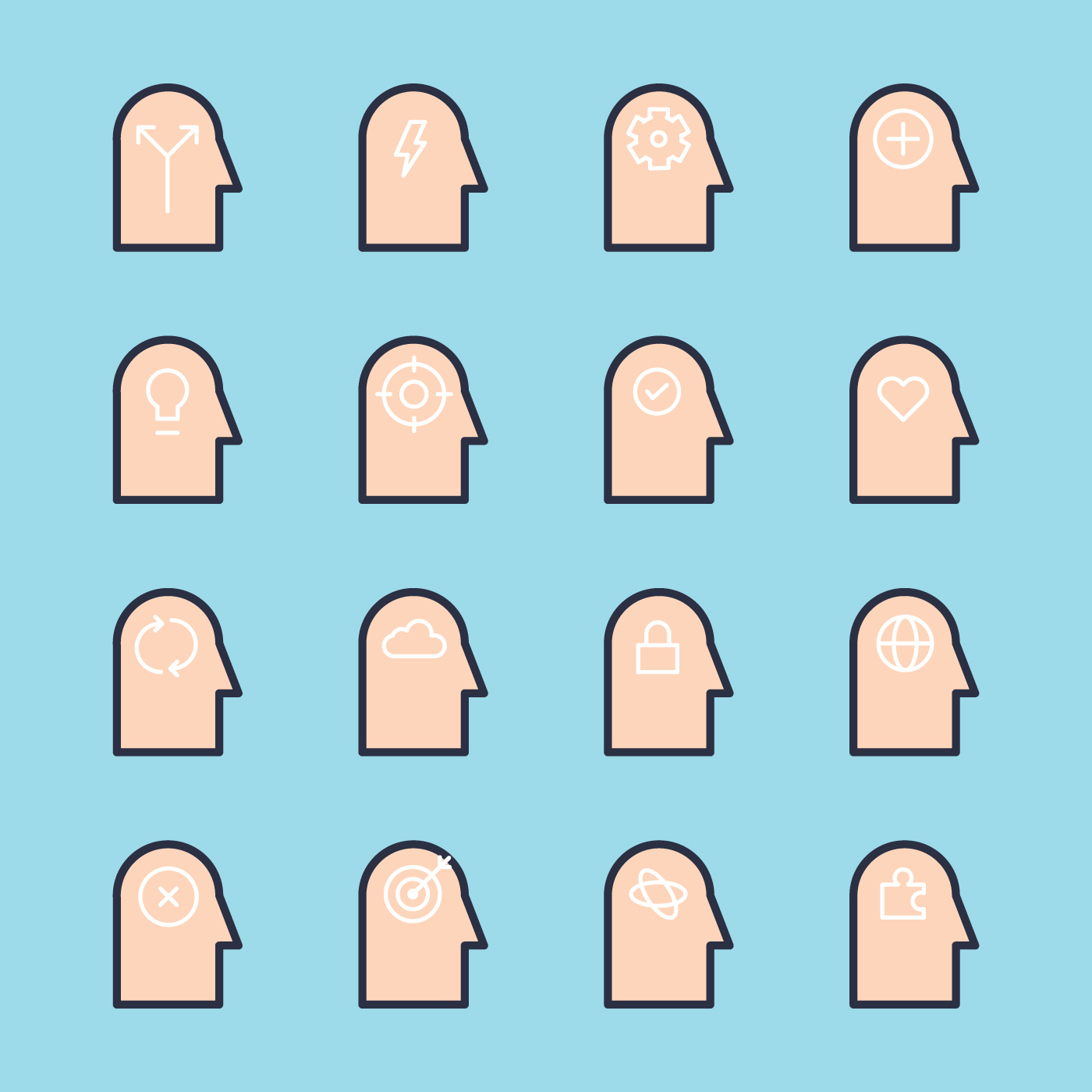 Mental Problems Icons 542325 Vector Art at Vecteezy