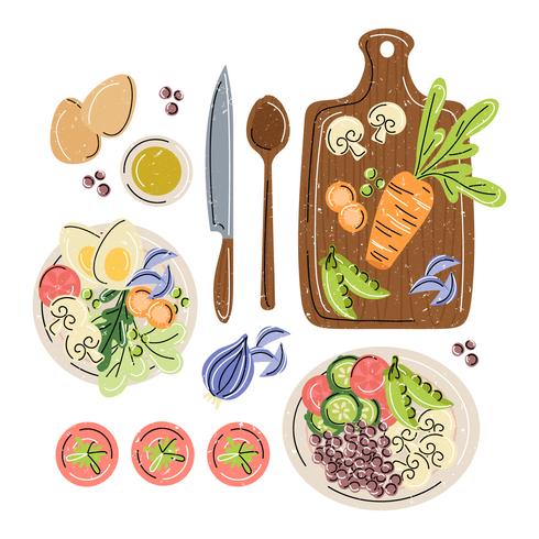 Vector Healthy Choices Illustration