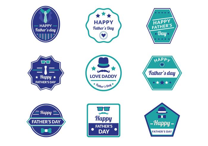 Father's Day Badges vector