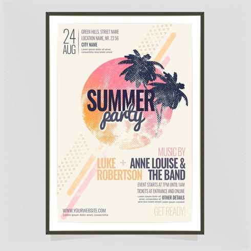 Vector Summer Party Poster Template