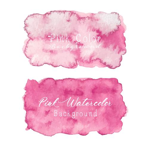 Pink abstract watercolor background. Watercolor element for card. Vector illustration.