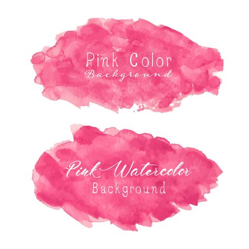 Pink abstract watercolor background. Watercolor element for card. Vector illustration.