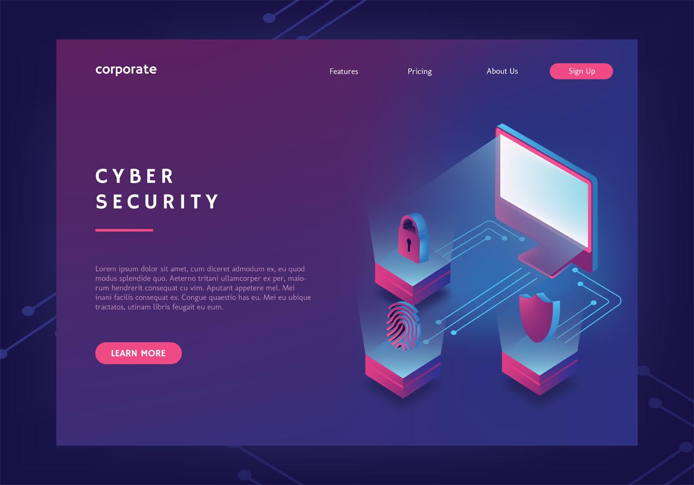 Cyber Security Website Template Free Download Printable Templates
