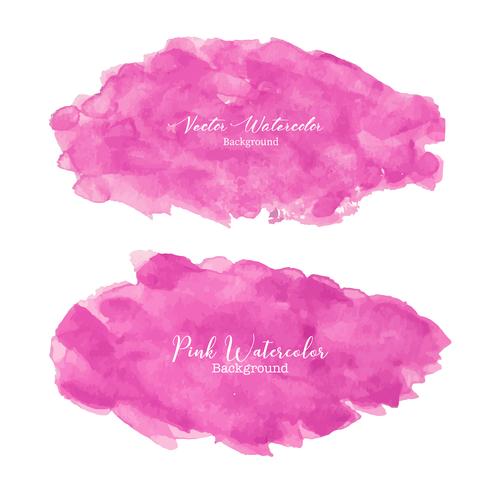 Pink abstract watercolor background. Watercolor element for card. Vector illustration.
