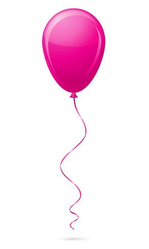 pink balloon vector illustration