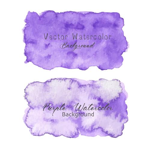 Purple abstract watercolor background. Watercolor element for card. Vector illustration.